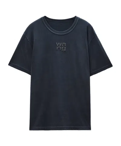 Alexander Wang T By  Embellished Hotfix T-shirt In Black