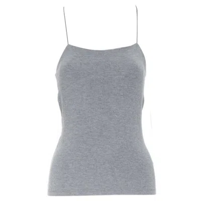 Pre-owned Alexander Wang T By  Grey Cotton Jersey Wire Spaghetti Strap Cami Tank Top Xs In Gray