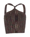 Alexander Wang T By  Halter Crop Top In Multicolor Rayon In Multi
