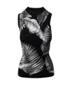 Alexander Wang T By  Hawaiian Print Jacquard Sleeveless Top In Black Rayon In Black