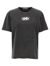 Alexander Wang Dark Grey Cotton T-shirt In Black