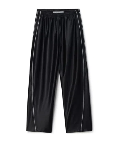 Alexander Wang T By  Mid Rise Trackpants In Black