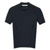 Alexander Wang T By  Mock Neck Logo Top In Blue