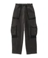 Alexander Wang Elastic Waist Overalls In Black