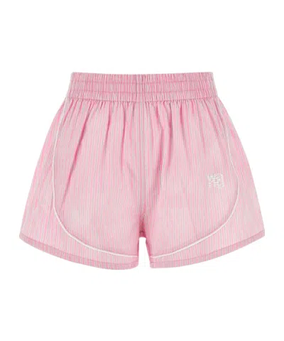Alexander Wang T By  Piping Track Shorts In Pink
