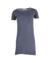 Alexander Wang T By  Scoop Neck Mini Dress In Blue Rayon In Blue