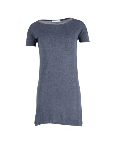 Alexander Wang T By  Scoop Neck Mini Dress In Blue Rayon