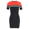 Alexander Wang T By  Striped T-shirt Dress In Multicolor Cotton In Multi