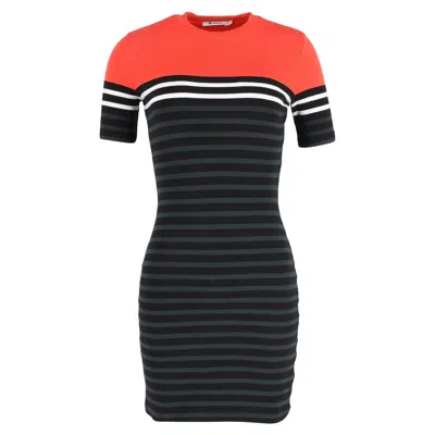 Alexander Wang T By  Striped T-shirt Dress In Multicolor Cotton