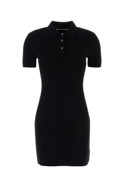 Alexander Wang T By  T By  Black Wool Polo Mini Dress