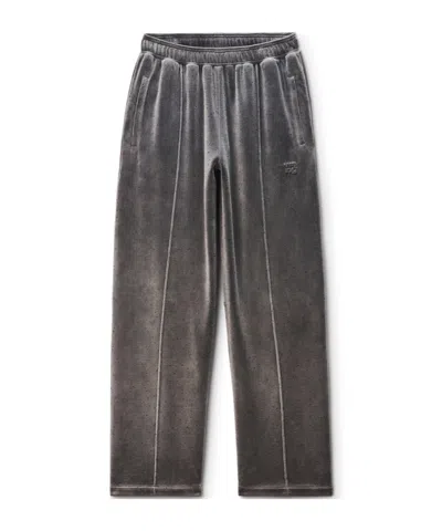 Alexander Wang T By  Terry Oversized Mid-rise Belted Sweatpants In Black