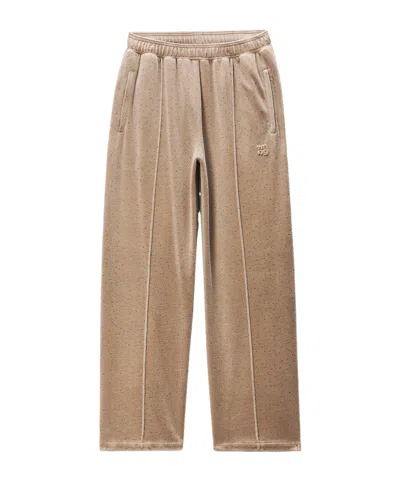 Alexander Wang T By  Terry Oversized Mid-rise Belted Sweatpants In Brown