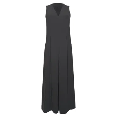 Alexander Wang T By  V-neck Gaucho Jumpsuit In Black Polyester