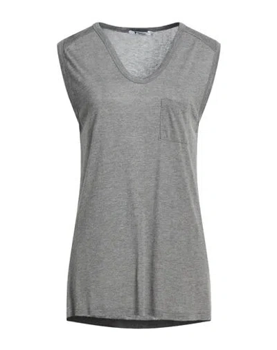 Alexander Wang T By  Woman T-shirt Grey Size L Rayon In Gray