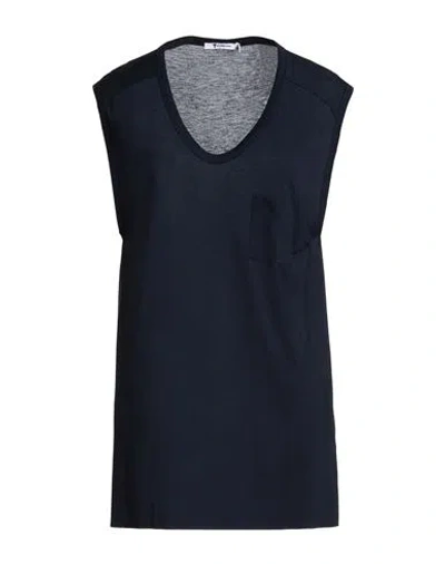 Alexander Wang T By  Woman T-shirt Midnight Blue Size L Rayon
