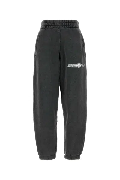 ALEXANDER WANG T CHARCOAL COTTON JOGGERS