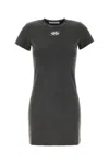 Alexander Wang T T By Alexander Wang Blade Logo Shrunken Tee Dress Washed Cedar