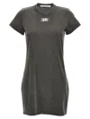 Alexander Wang T Charcoal Cotton T-shirt Mini Dress In Gray