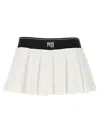 Alexander Wang T T By Alexander Wang 'cheerleader Pleated' Skirt In White/black