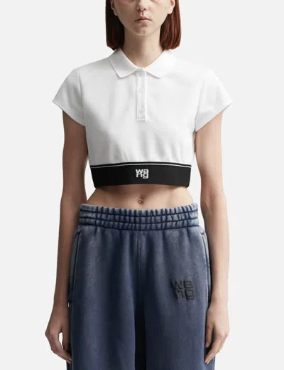 Alexander Wang T Cheerleader Polo Top-m Nd T By Alexander Wang Female In 100 White