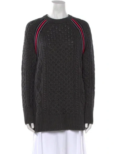 Pre-owned Alexander Wang T Colorblock Pattern Crew Neck Sweater In Gray