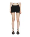 Alexander Wang T T By Alexander Wang Shorts With Embossed Logo In Black