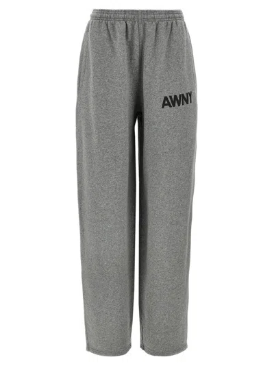 ALEXANDER WANG T COTTON FLEECE SWEATPANTS WITH LOGO PRINT