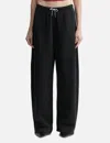 Alexander Wang T Cotton Terry Sweatpant With Crystal Hotfix Drawcord In Black