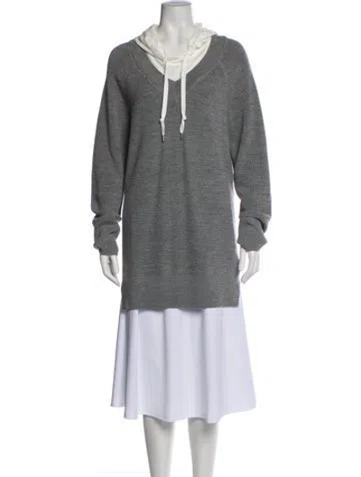 Pre-owned Alexander Wang Cowl Neck Sweater In Gray