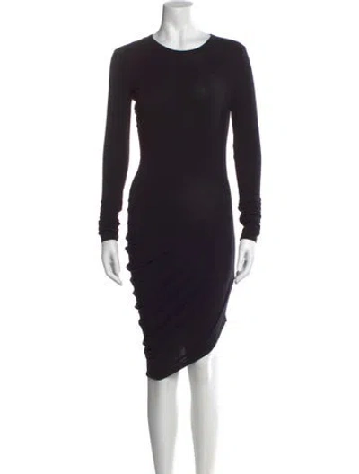 Pre-owned Alexander Wang T Crew Neck Knee-length Dress In Black