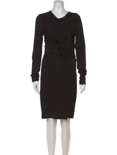 Pre-owned Alexander Wang Crew Neck Knee-length Dress In Black