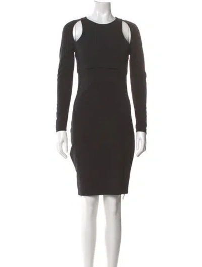 Pre-owned Alexander Wang Crew Neck Knee-length Dress In Gray