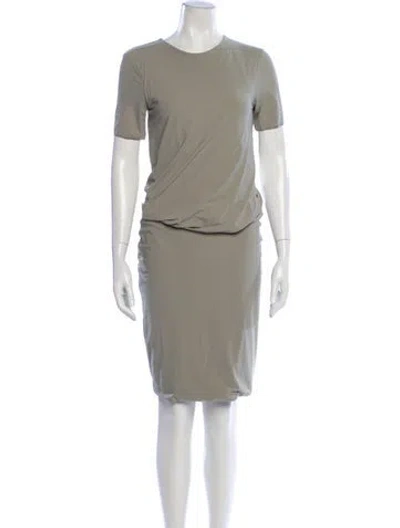 Pre-owned Alexander Wang Crew Neck Knee-length Dress In Green