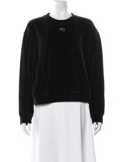Pre-owned Alexander Wang Crew Neck Long Sleeve Sweatshirt In Black