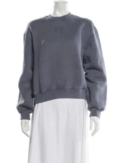 Pre-owned Alexander Wang Crew Neck Long Sleeve Sweatshirt In Blue