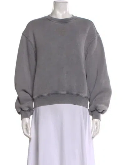 Pre-owned Alexander Wang Crew Neck Long Sleeve Sweatshirt In Gray