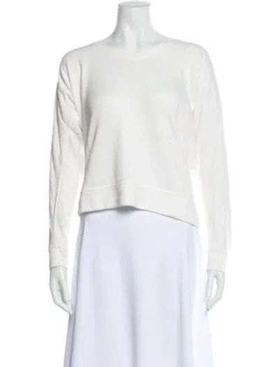 Pre-owned Alexander Wang Crew Neck Long Sleeve Sweatshirt In White