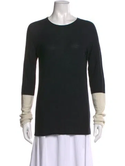 Pre-owned Alexander Wang T Crew Neck Long Sleeve T-shirt In Black