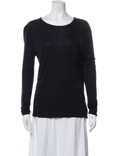 Pre-owned Alexander Wang T Crew Neck Long Sleeve T-shirt In Blue