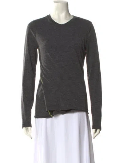Pre-owned Alexander Wang T Crew Neck Long Sleeve T-shirt In Gray