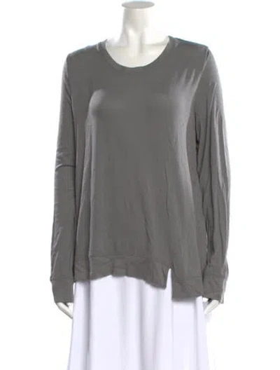 Pre-owned Alexander Wang T Crew Neck Long Sleeve T-shirt In Gray