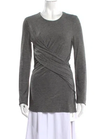 Pre-owned Alexander Wang T Crew Neck Long Sleeve T-shirt In Gray