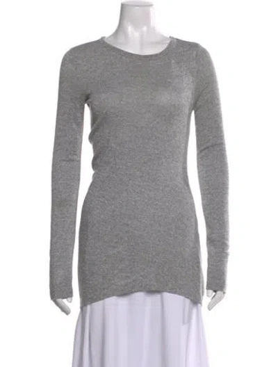 Pre-owned Alexander Wang Crew Neck Long Sleeve T-shirt In Gray