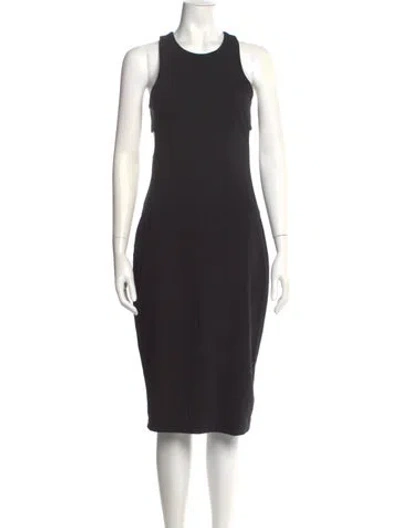 Pre-owned Alexander Wang T Crew Neck Midi Length Dress In Black