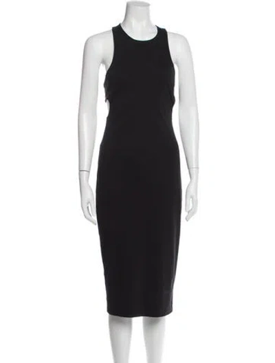 Pre-owned Alexander Wang T Crew Neck Midi Length Dress In Gray
