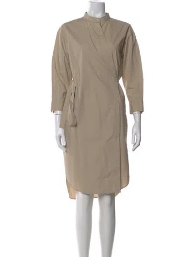 Pre-owned Alexander Wang Crew Neck Midi Length Dress In Neutral