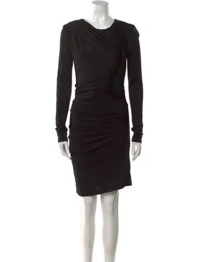 Pre-owned Alexander Wang T Crew Neck Mini Dress In Black