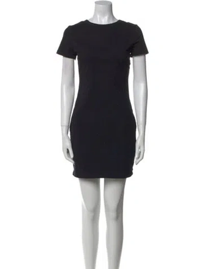Pre-owned Alexander Wang T Crew Neck Mini Dress In Black