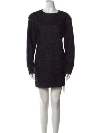 Pre-owned Alexander Wang Crew Neck Mini Dress In Black