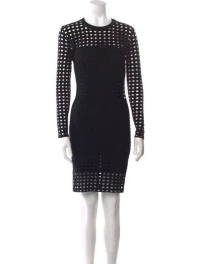 Pre-owned Alexander Wang T Crew Neck Mini Dress In Black